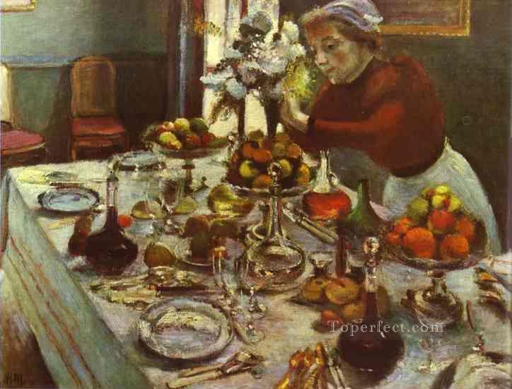 Dinner Table 1897 Fauvist Oil Paintings